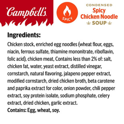 Campbell's Condensed Spicy Chicken Noodle Soup - 10.5 Oz - Image 3