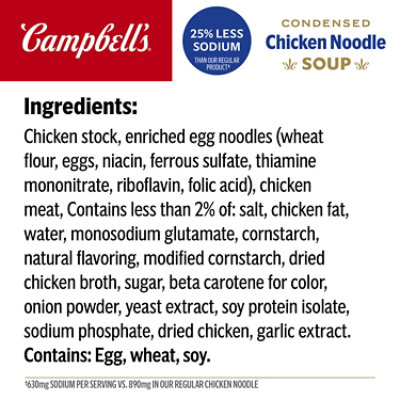 Campbell's Condensed 25% Less Sodium Chicken Noodle Soup Multipack - 4-10.75 Oz - Image 5