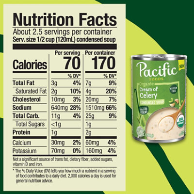 Pacific Foods Organic Condensed Cream Of Celery Soup 10.5 Oz Can - 10.5 OZ - Image 4