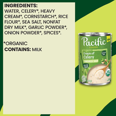 Pacific Foods Organic Condensed Cream Of Celery Soup 10.5 Oz Can - 10.5 OZ - Image 5