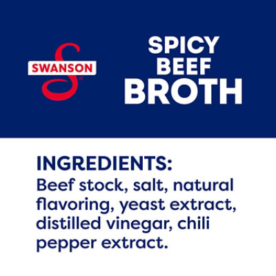 Swanson 100% Natural Spicy Beef Broth - 32 Oz - Image 5