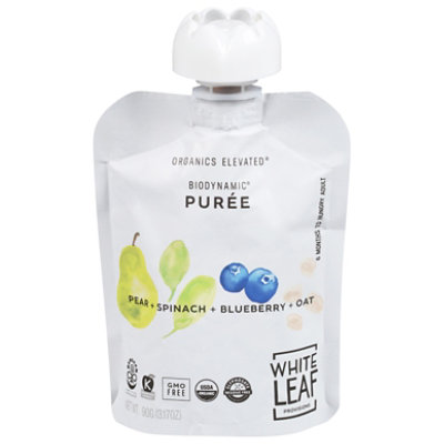 White Leaf Provisions Baby Food Pear Spinach Blueberry Oat - 90 GR - Image 2