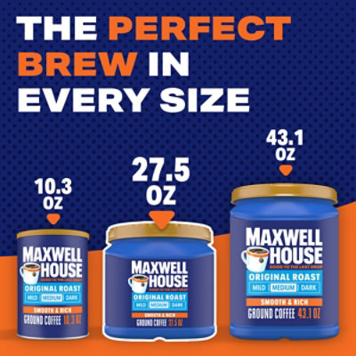 Maxwell House Original Roast Ground Coffee 27.5 Oz Canister - 27.5 OZ - Image 4