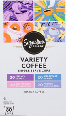 Signature SELECT Coffee Pods Variety Pack - 80 Count - Image 1