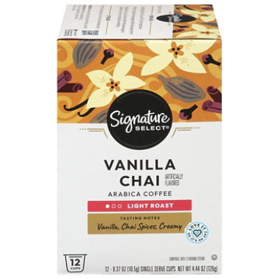Signature Select Coffee Pods Vanilla Chai - 12 Count