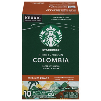 Starbucks K-cups Medium Roast Ground Columbia Coffee 10ct Coffee Pods 4.2oz Box - 10 CT - Image 3