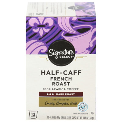 Signature Select Coffee Pod Half Caff French Roast - 12 Count - Image 2