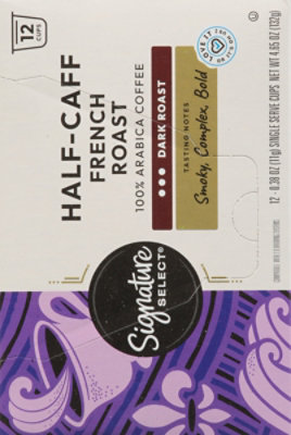 Signature Select Coffee Pod Half Caff French Roast - 12 Count - Image 4