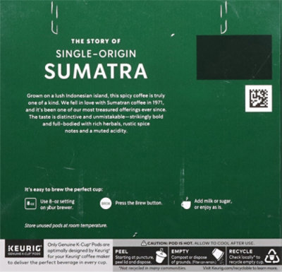 Starbucks K Cups Dark Roast Ground Sumatra Coffee 44ct Coffee Pods 17.8oz Box - 44 CT - Image 5