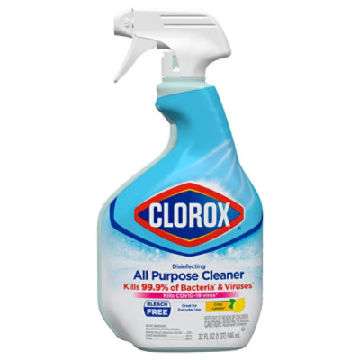 Clorox Disinfecting All Purpose Cleaner Bleach Free, Crisp Lemon Scent - 32 Fl. Oz. - 32 FZ - Image 3