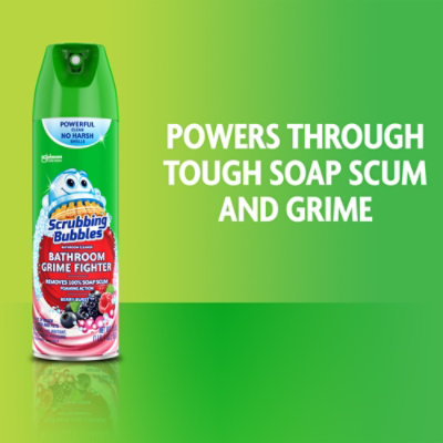 Scrubbing Bubbles Bathroom Grime Fighter, Berry Burst - 20 Oz. Aerosol - 20 OZ - Image 2