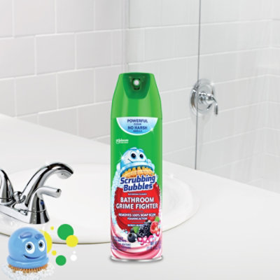 Scrubbing Bubbles Bathroom Grime Fighter, Berry Burst - 20 Oz. Aerosol - 20 OZ - Image 2