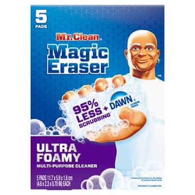 Mr. Clean Magic Eraser Ultra Foamy Multi-purpose Cleaner, 5 Ct. - 5 CT - Image 1