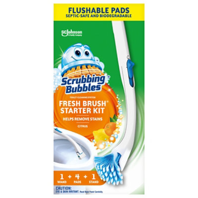 Scrubbing Bubbles Fresh Brush Starter Kit Toilet Cleaning System Citrus 1 Ct - EA - Image 3