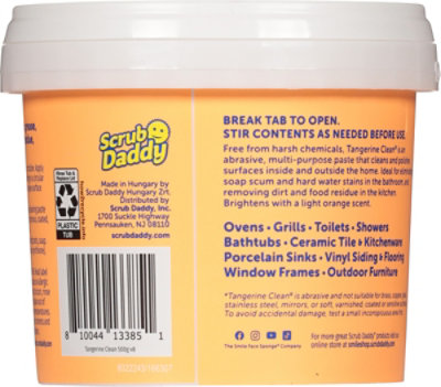 Scrub Daddy Tangerine Clean Natural Cleaning Paste Fresh Orange Scent - 19.2 Oz. - 19.2 OZ - Image 4