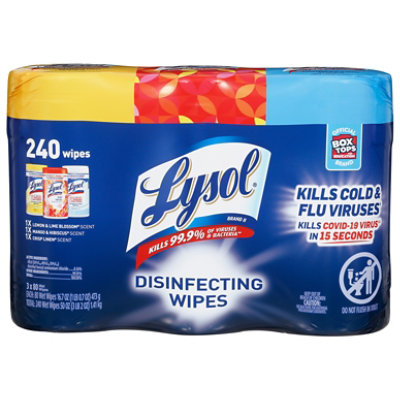 Lysol Disinfecting Multi Fragrance Wipes - 3-80 Count - Image 2