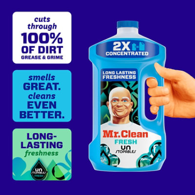 Mr. Clean Multi-surface Cleaner With Unstopables 2x Concentrated Fresh Scent - 64 Fl. Oz. - 64 FZ - Image 2