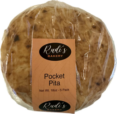Rudis Bakery Pocket Pita Bread - 18 OZ - Image 1