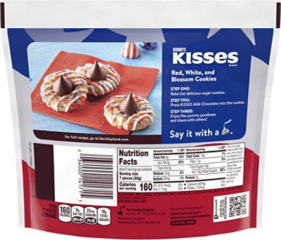 Limited Edition Hersheys Milk Chocolate Kisses With Patriotic Foils Share Pack Stand Up Bag - EA - Image 6