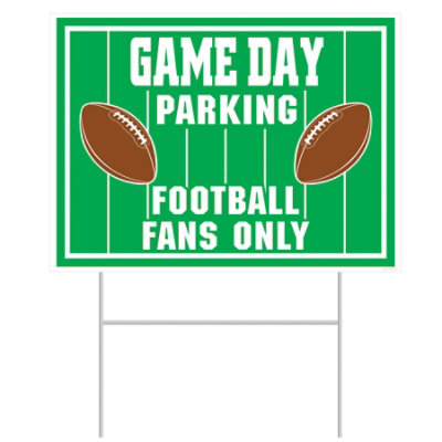 Beistle - Plastic Game Day Parking Yard Sign - 6 Pack - Image 1