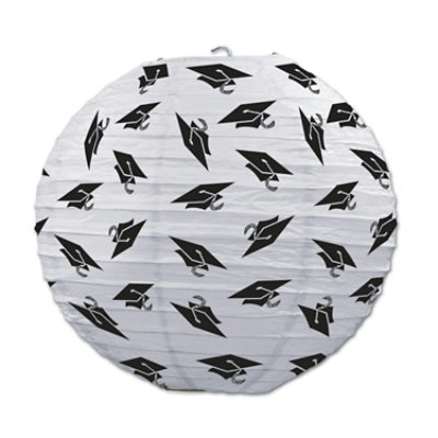 Beistle - Grad Cap Paper Lanterns - 6 Pack 3 each - Image 1