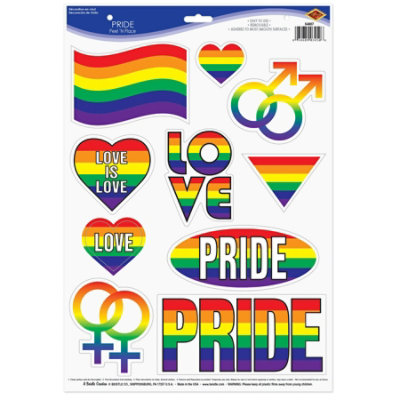Beistle - Pride Peel 'N Place - 12 Pack 10 each - Image 1