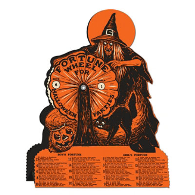 Beistle - Vintage Hllwn Witch Fortune Wheel Game - 12 Pack - Image 1