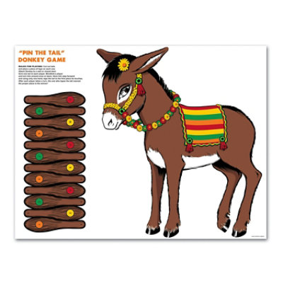 Beistle - Donkey Game - 18½" x 17¼" - 24 - Pack - Image 1