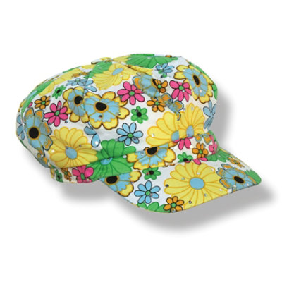 Beistle - Fabric 60's Flower Print Hat - 6 Pack - Image 1