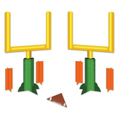 Beistle - 3-D Football Goal Post Centerpieces - 12 Pack 2 each - Image 1