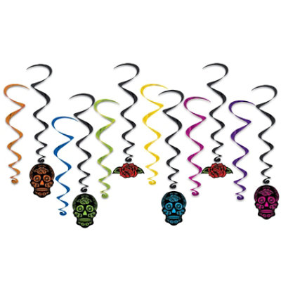 Beistle - Day Of The Dead Whirls - 6 Pack 12 each - Image 1