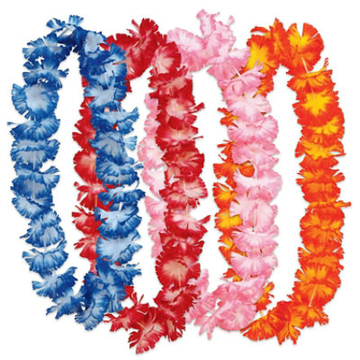 Beistle - Hawaiian Floral Leis - 6 Pack 4 each - Image 1