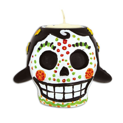 Beistle - Day Of The Dead Female Tea Light Holder - 6 Pack - Image 1