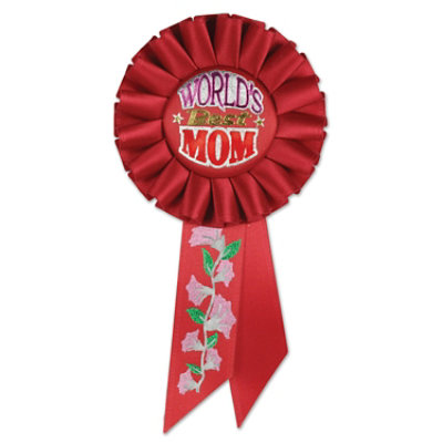 Beistle - World's Best Mom Rosette - 6 Pack - Image 1