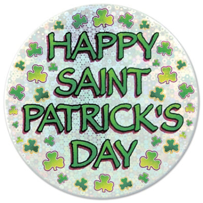 Beistle - Happy St Patrick's Day Button - 12 Pack - Image 1