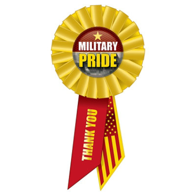 Beistle - Military Pride Rosette - Yellow - 6 Pack - Image 1