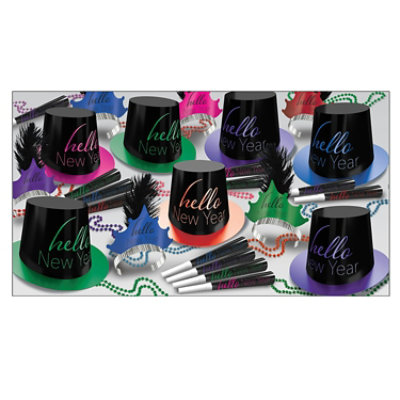 Beistle - Hello New Year Asst for 50 - Multicolor - 1 Pack - Image 1