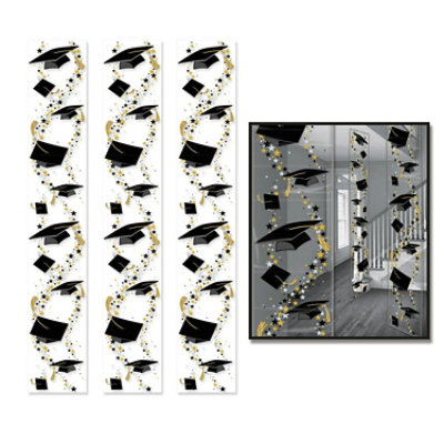 Beistle - Grad Caps Party Panels - 12 Pack 3 each - Image 1