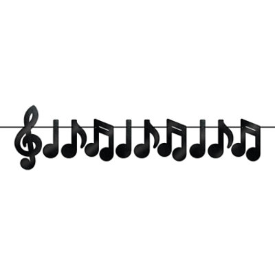 Beistle - Foil Musical Notes Streamer - 12 Pack - Image 1