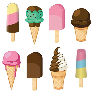 Beistle - Ice Cream Cutouts - 12 Pack 8 each - Image 1