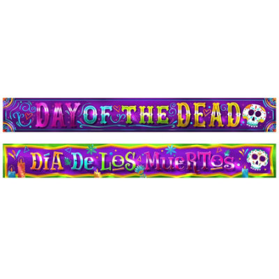 Beistle - Day Of The Dead Metallic Banner Set - 12 Pack - Image 1
