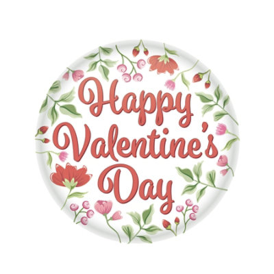 Beistle - Happy Valentine's Day Button - 6 Pack - Image 1