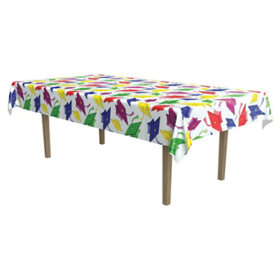 Beistle - Graduation Tablecover - Multicolor - 12 Pack - Image 1