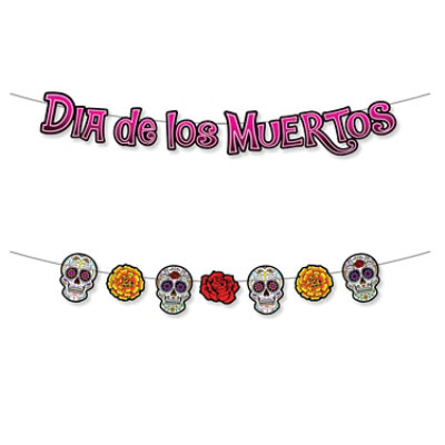 Beistle - Dia De Los Muertos Streamer Set - 12 Pack - Image 1