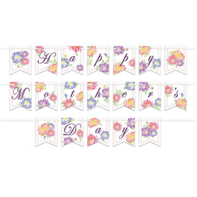 Beistle - Happy Mother's Day Streamer - 12 Pack - Image 1