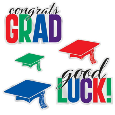 Beistle - Plastic Congrats Grad Cutouts - 12 Pack 5 each - Image 1