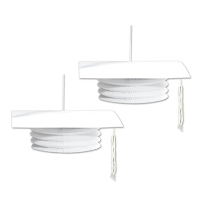 Beistle - Grad Cap Paper Lanterns - 12 Pack 2 each - Image 1