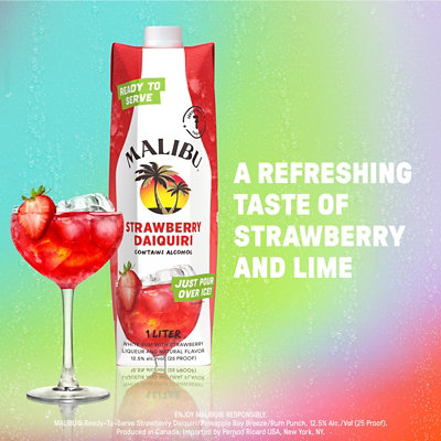 Malibu Strawberry Daiquiri - 1 LT - Image 4