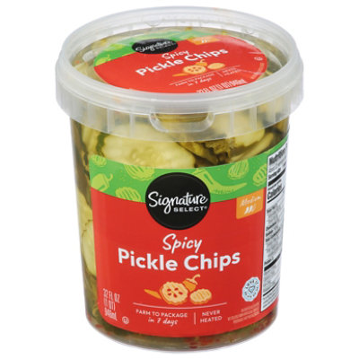 Signature Select Spicy Pickle Chips Refrigerated 32 Fluid Ounce - 32 FZ - Image 3