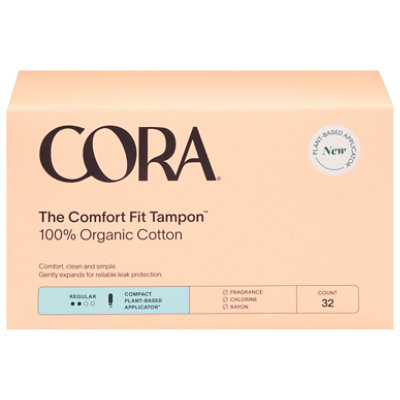 Cora Organic Cotton Tampons Regular - 32 CT - Image 3